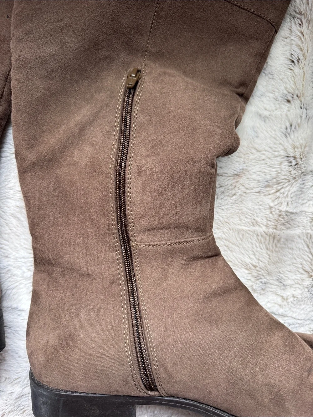 Candie's Taupe Suede Over-the-Knee Riding Boots